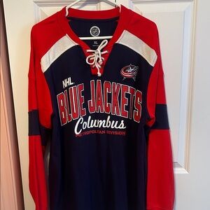 NHL Columbus Blue Jackets Red and Blue Jersey